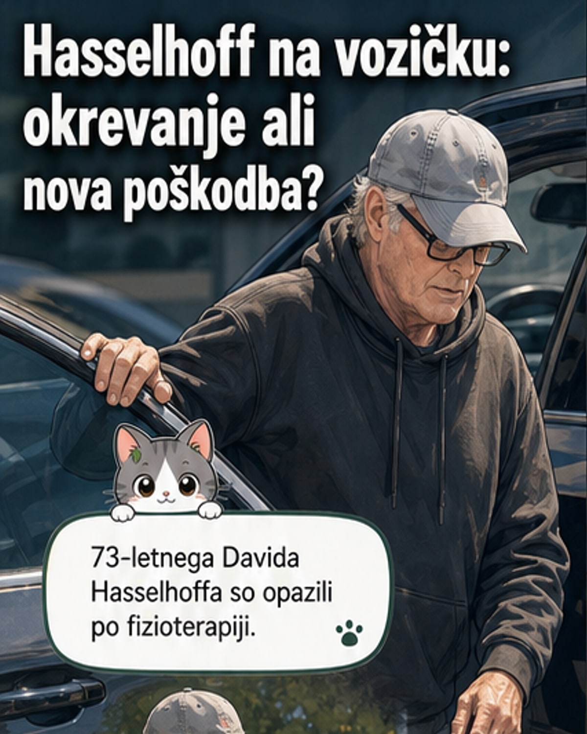 Hasselhoff v vozičku po operacijah