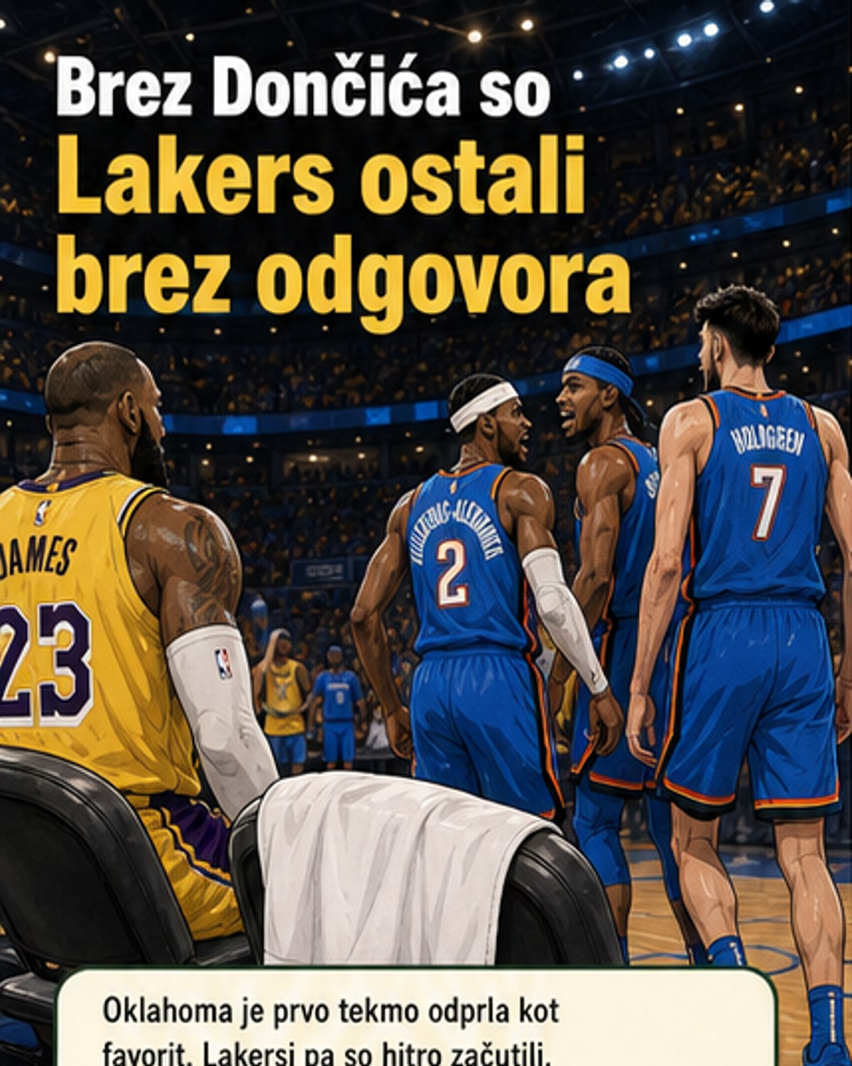 Thunder premagal Lakers brez Dončića