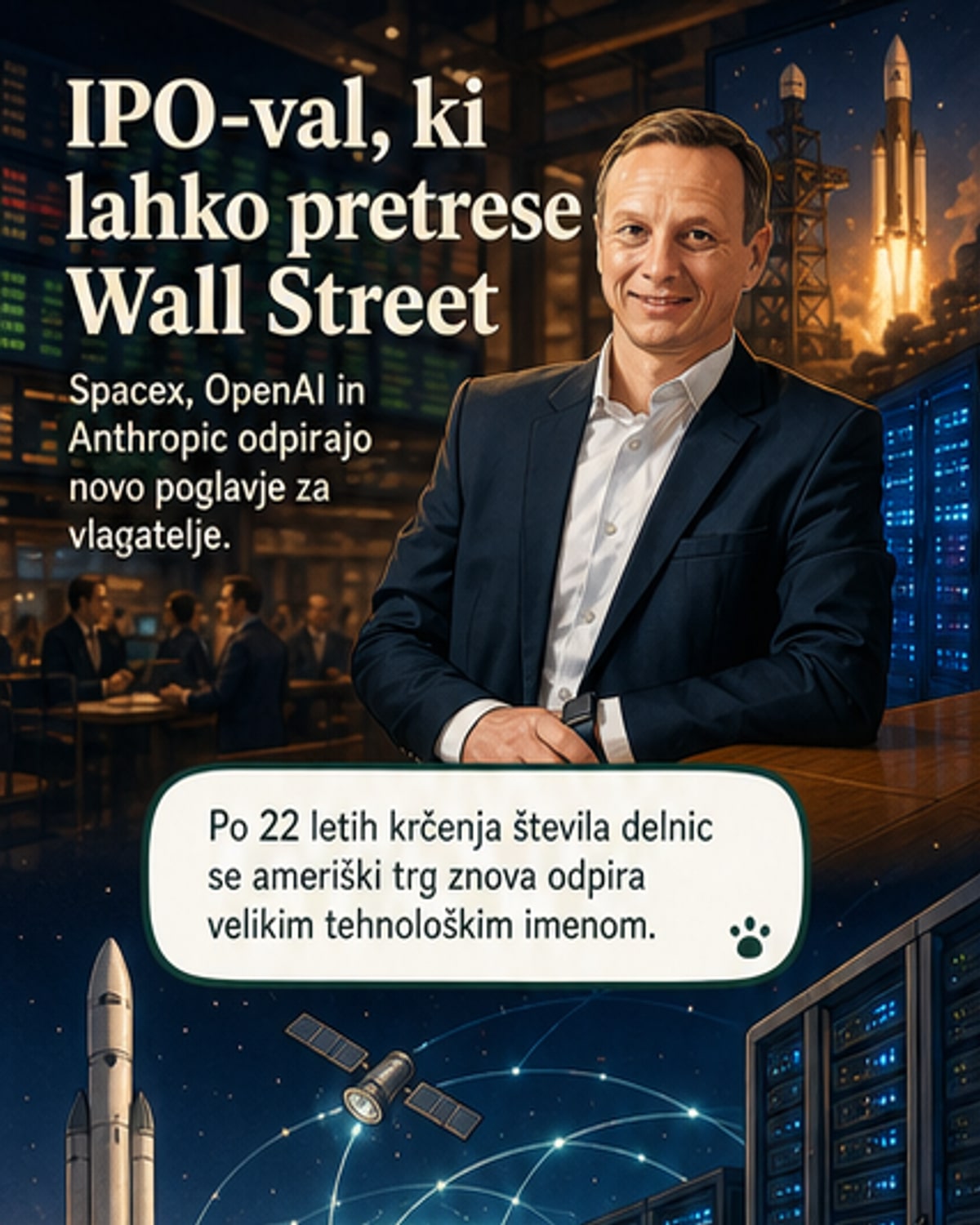 Spacex, OpenAI in Anthropic na borzi
