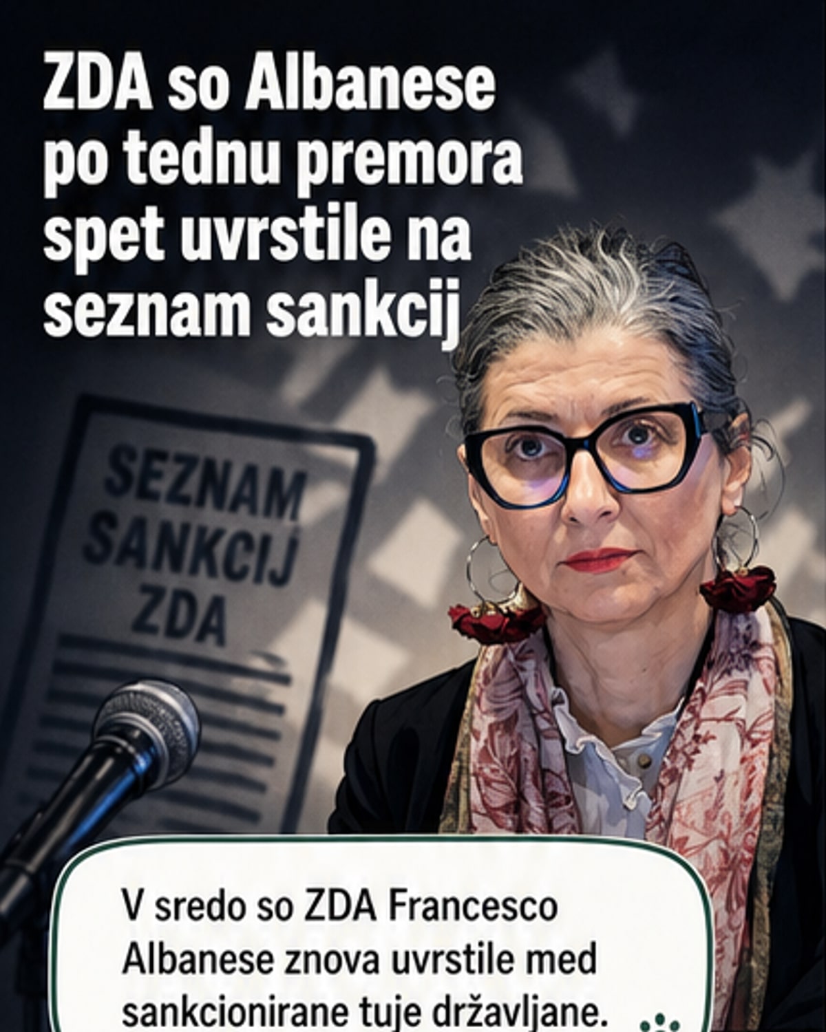ZDA znova sankcionirale poročevalko ZN