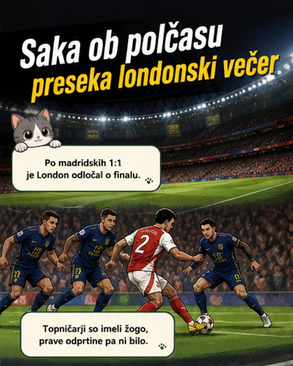 Arsenal v finalu po napetem obračunu