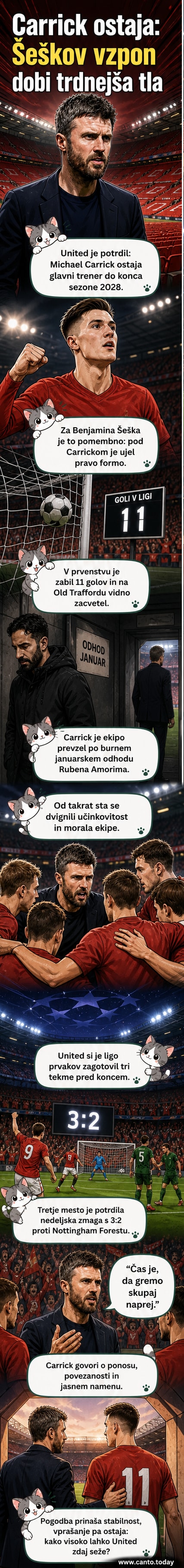 Michael Carrick v trenerjevem dresu na robu igrišča, pozadi Manchester United proti Nottingham Forest