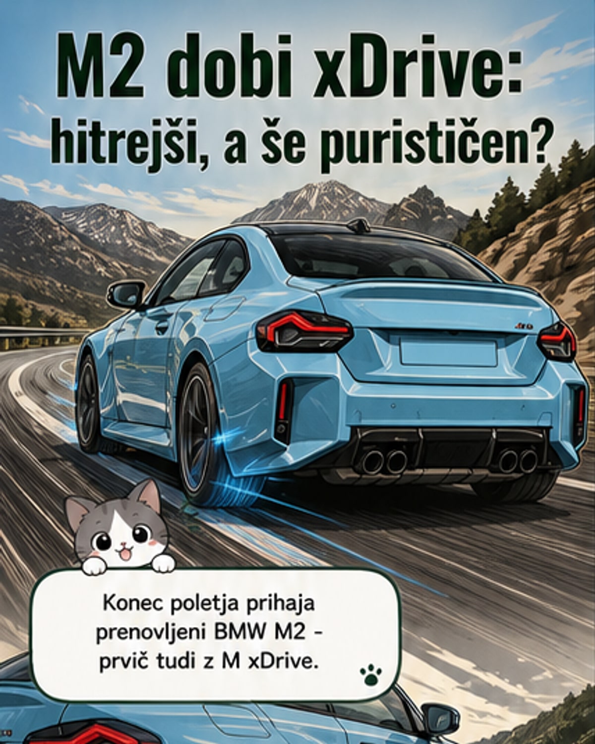 BMW M2 do 100 km/h v 3,7 sekunde