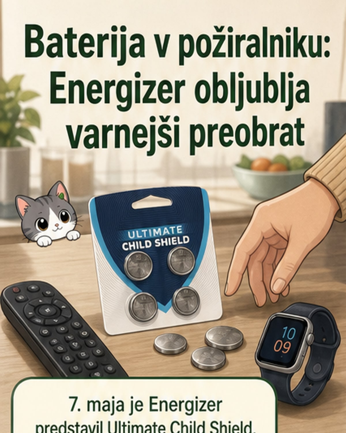 Baterije, ki niso nevarne, če jih otrok pogoltne