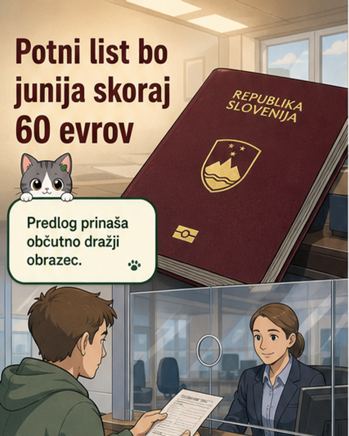 Potni listi se od juna podražijo