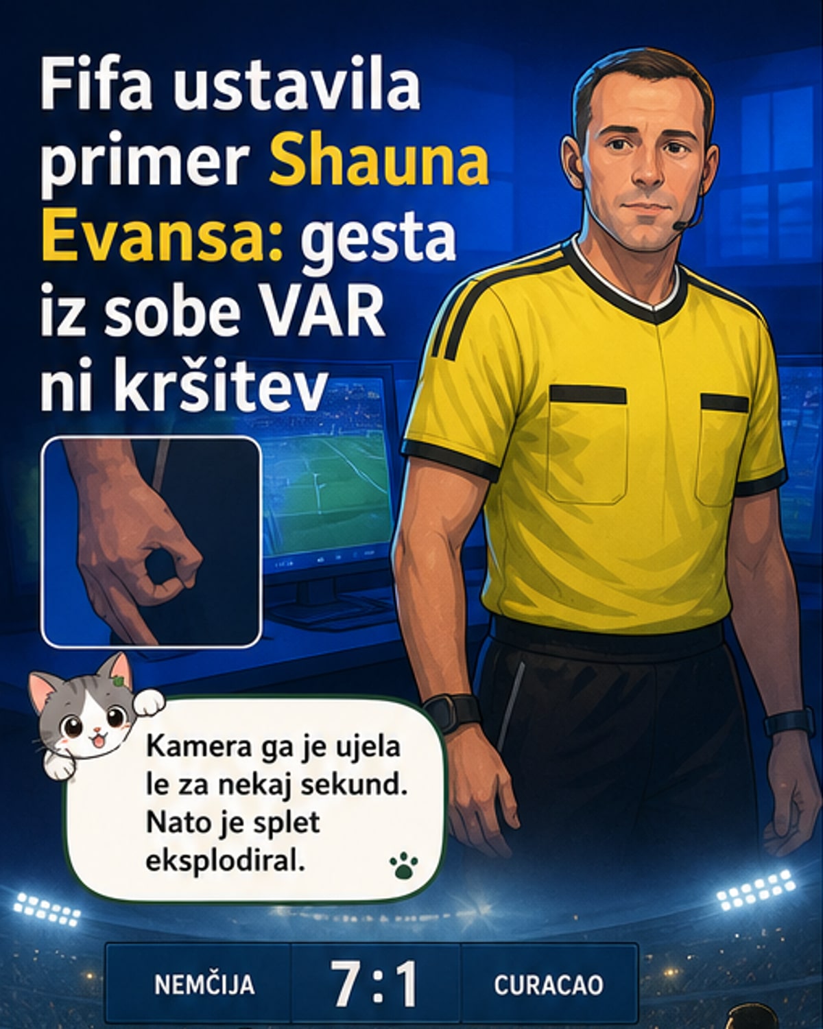 FIFA ne bo ukrepala proti sodniku