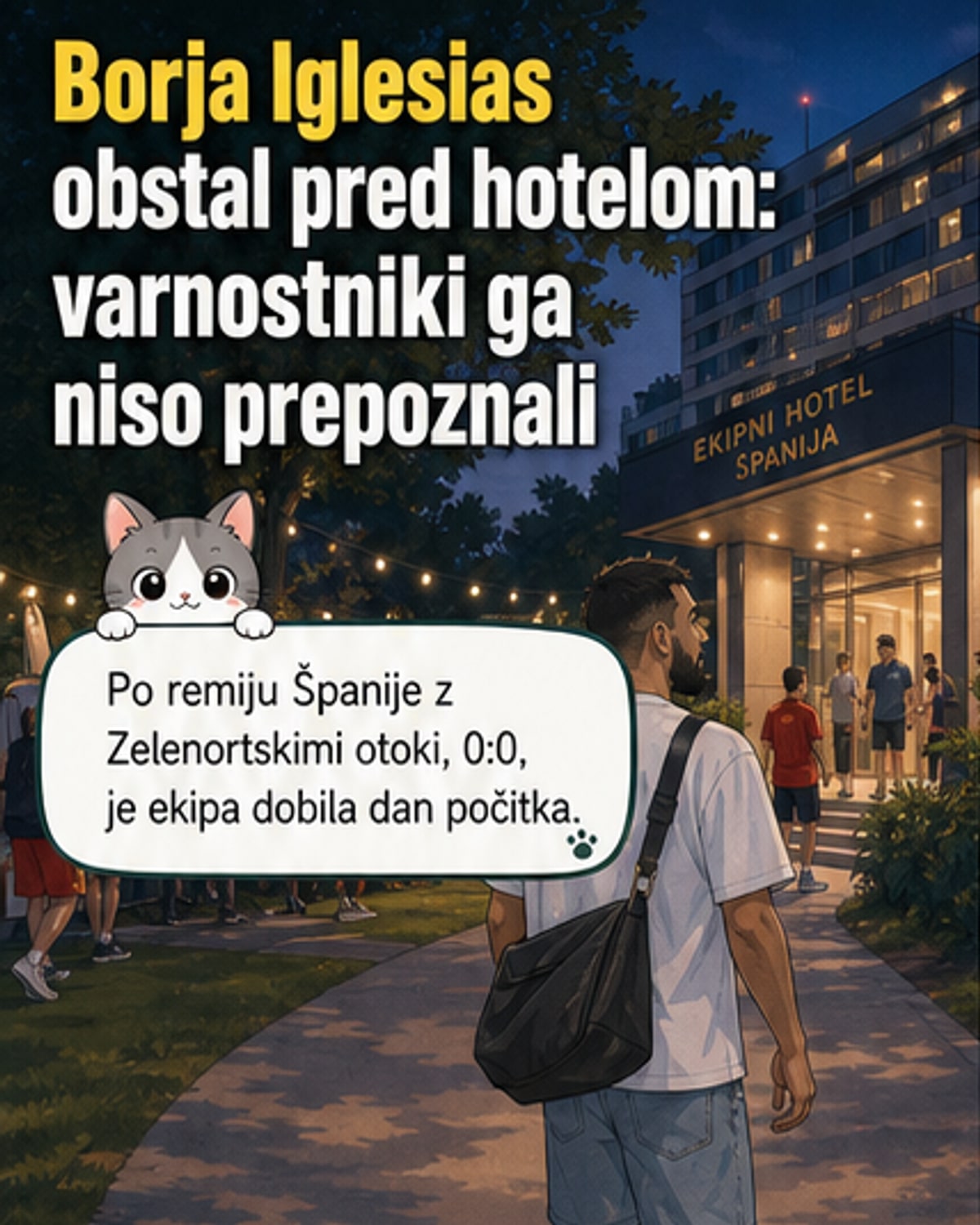 Reprezentant blokiran pred hotelom