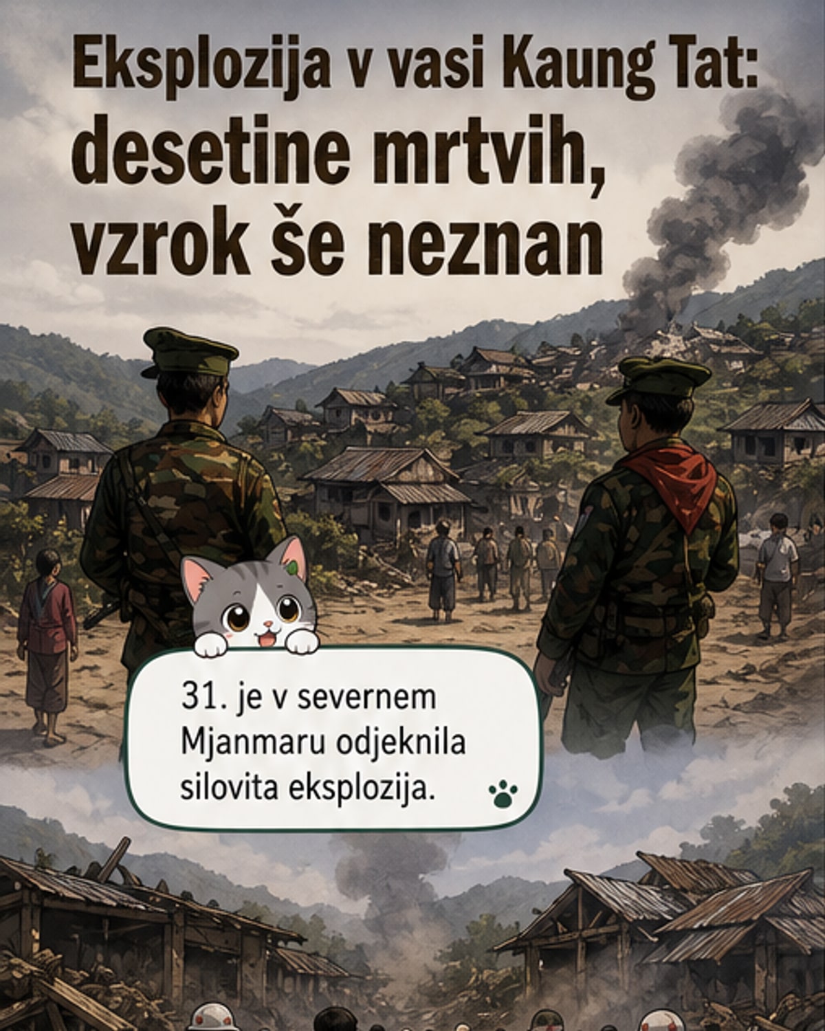 Desetine mrtvih v eksploziji na severu Mjanmara