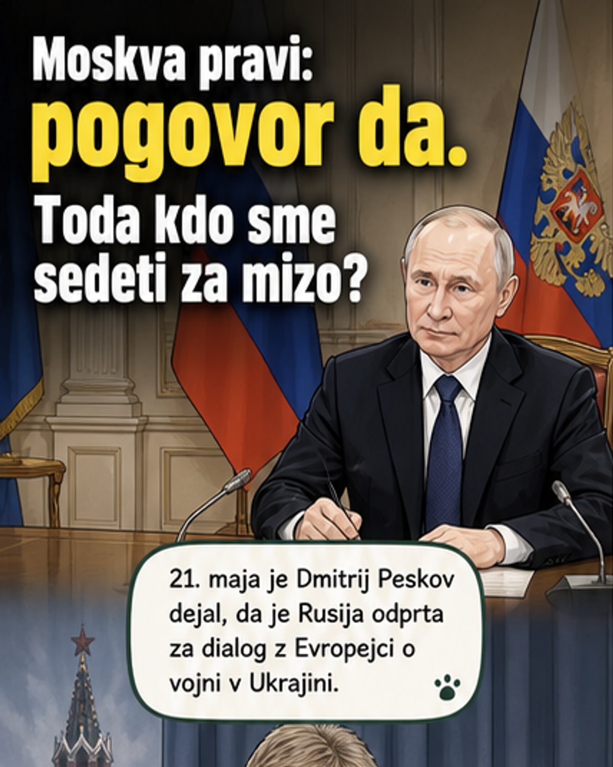 Rusija odprta za pogovore, a kdo naj posreduje?