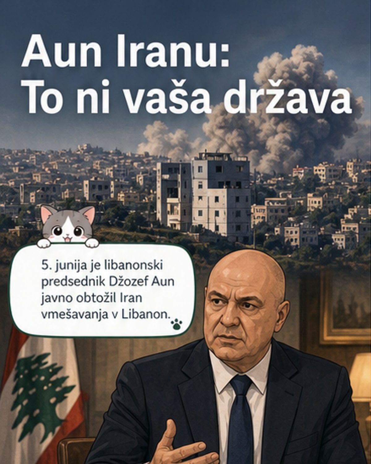 Predsednik Aun obtožil Iran vmešavanja