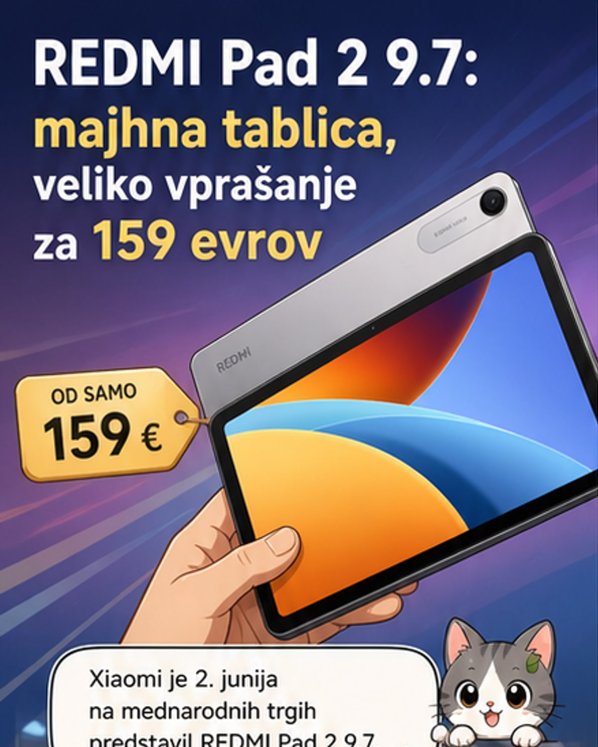 Xiaomi predstavil nov Redmi Pad 2