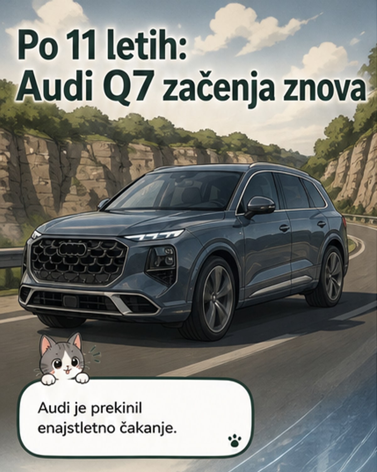 Novi Audi Q7 po 11 letih čakanja