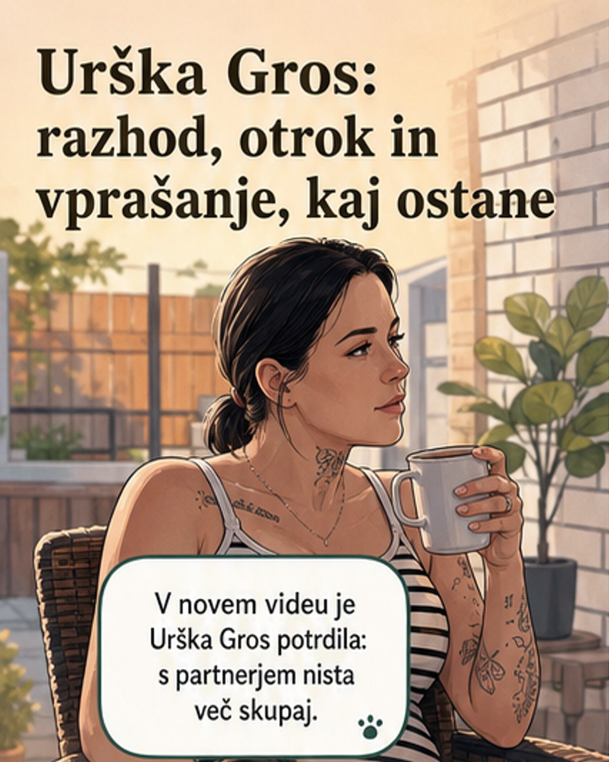 Urška Gros se loči pred rojstvom tretjega otroka
