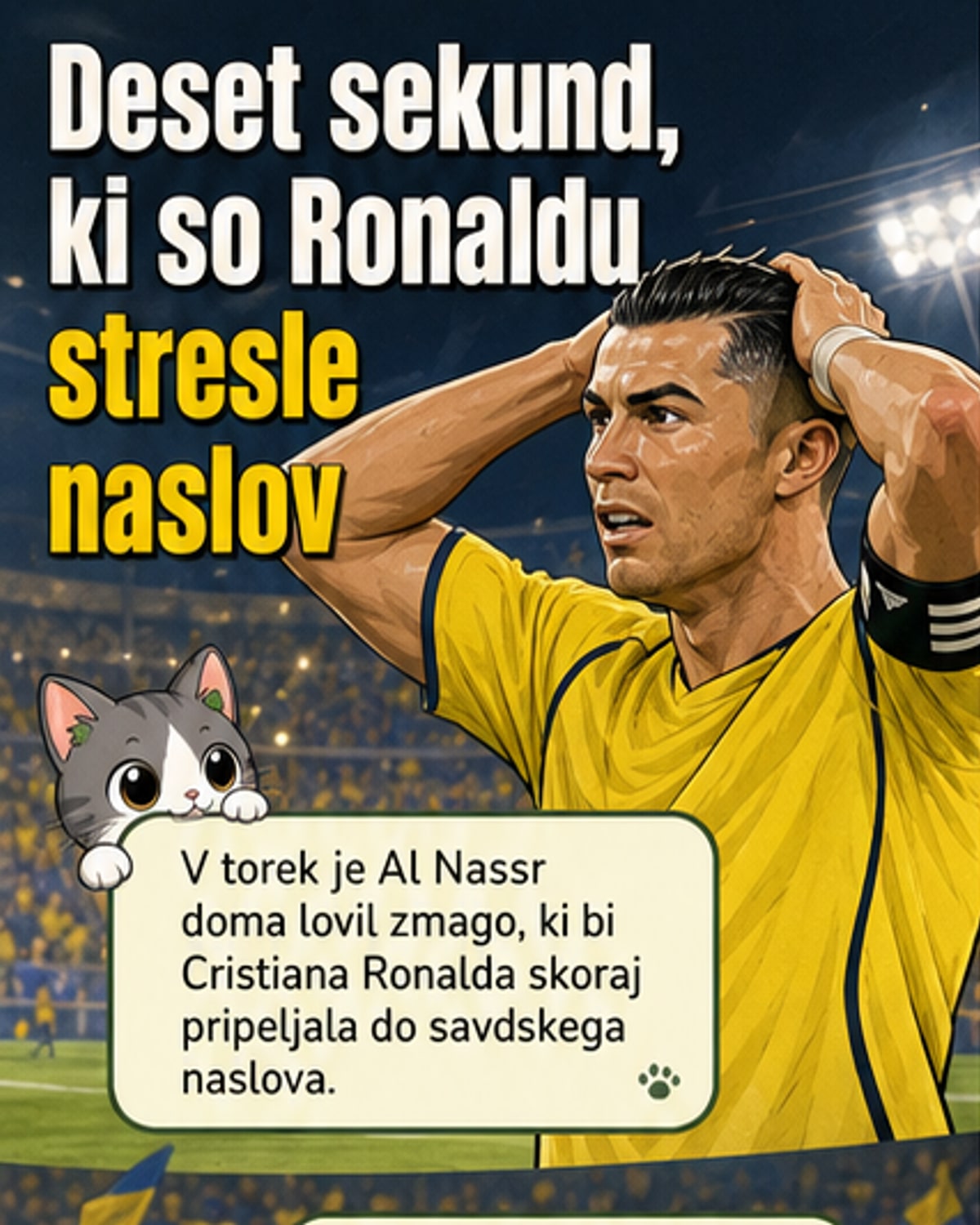 Ronaldo na robu solz po lastnem golu