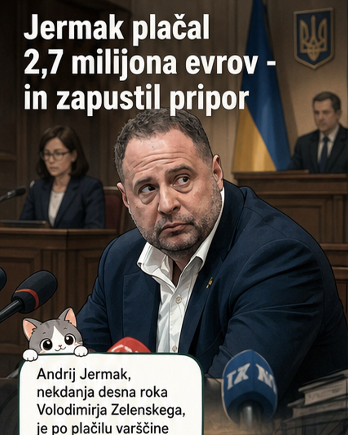 Plačal 2,7 milijona evrov in na prostosti