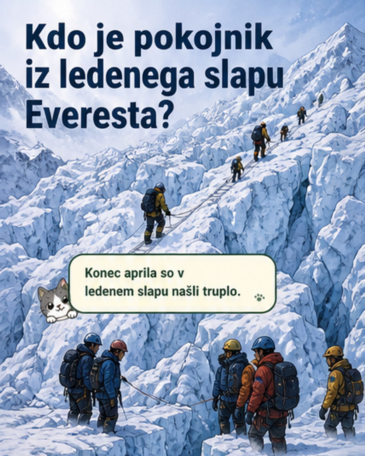 Pokojnik s ledenega slapu na Everestu