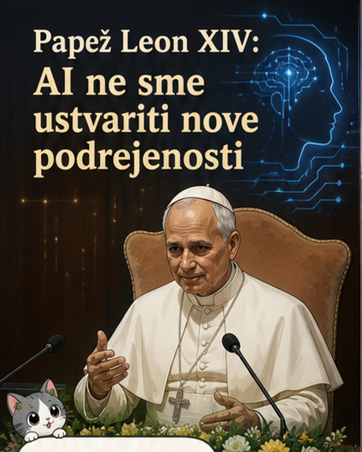 Papež o umetni inteligenci: Ne pozabimo človeštva