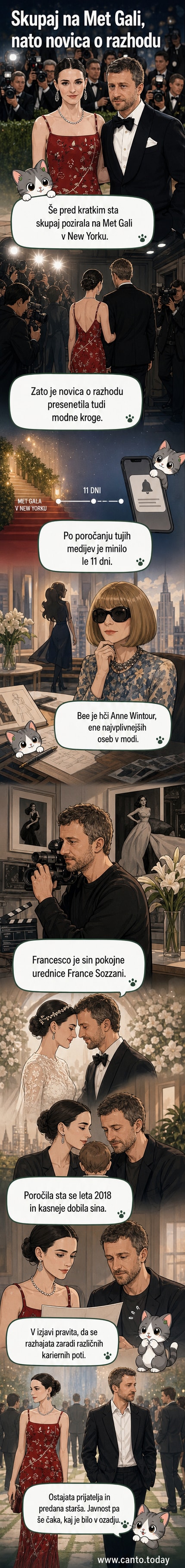 Bee Shaffer in Francesco Carrozzini na rdeči preprogi Met Gali, preden sta sporočila ločitev.