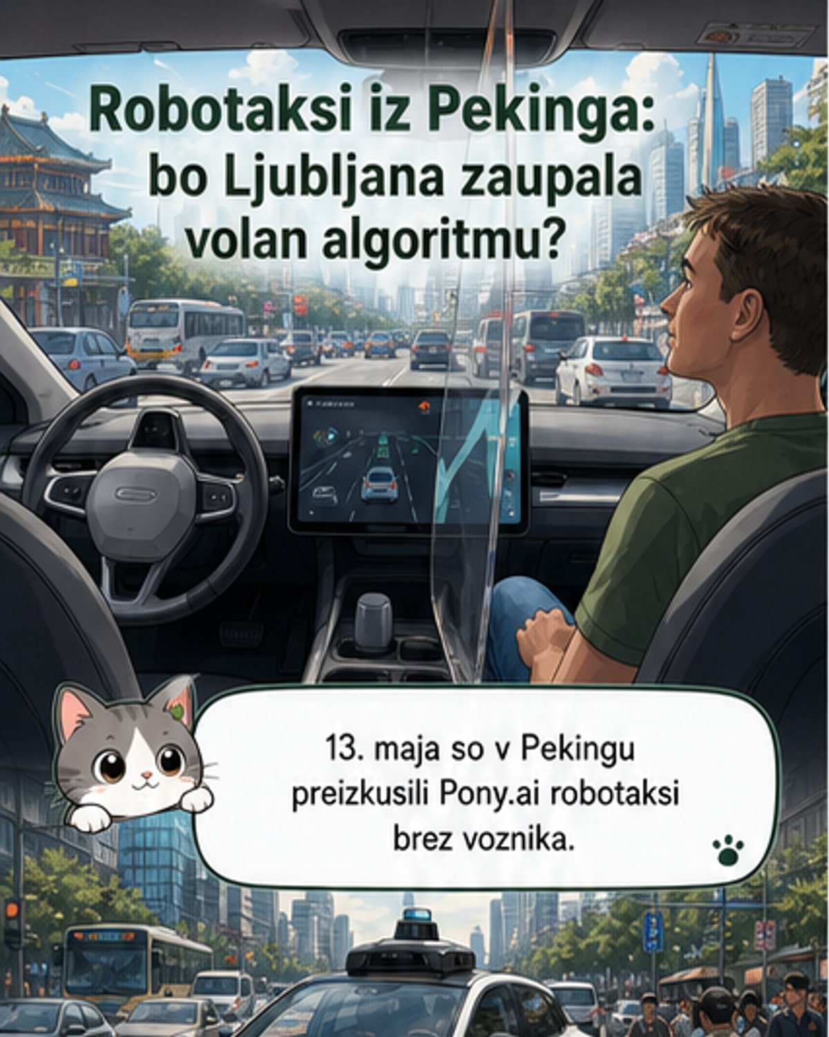 Robotaksi iz Pekinga prihaja v Ljubljano