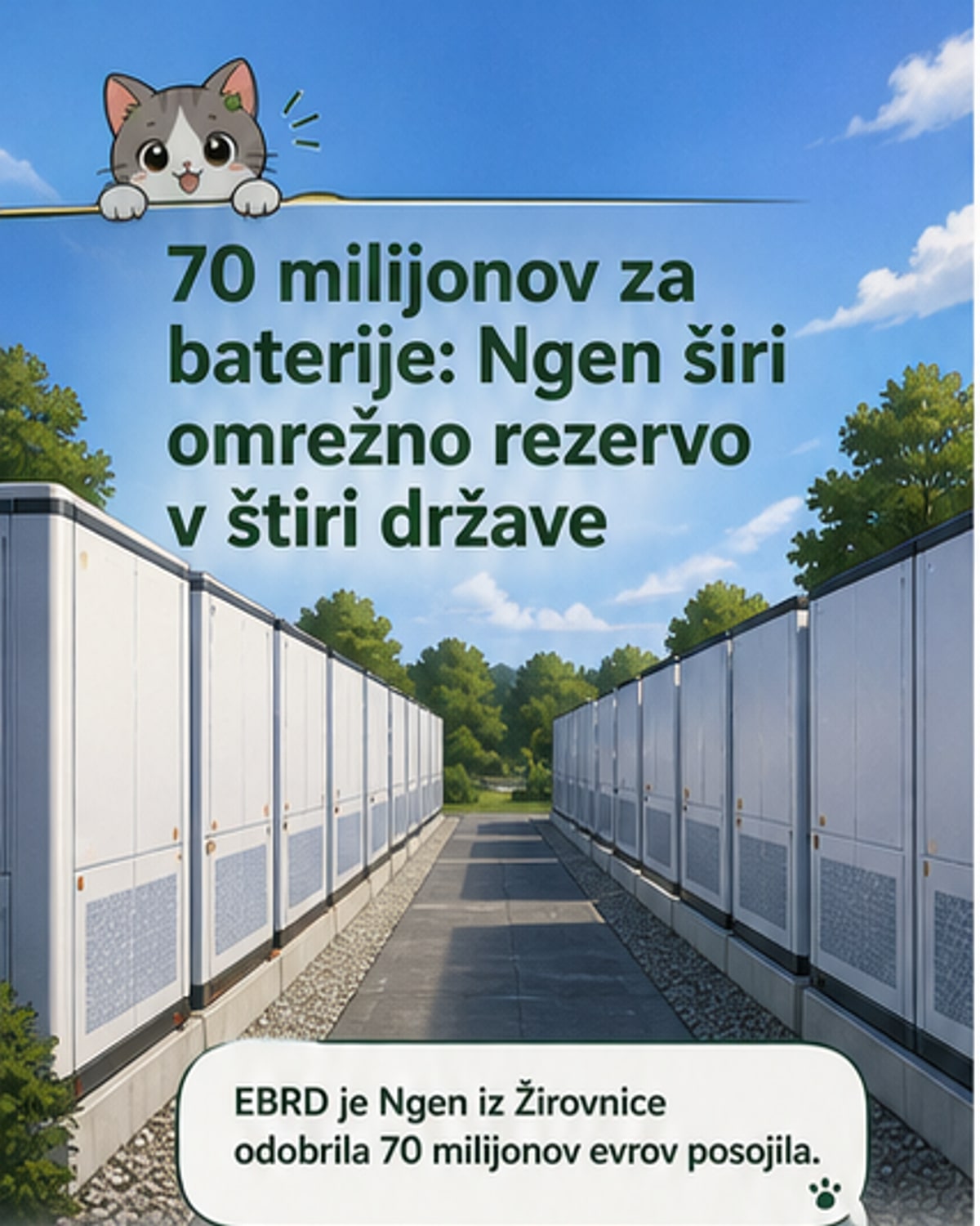 70 milijonov za baterije v štirih državah