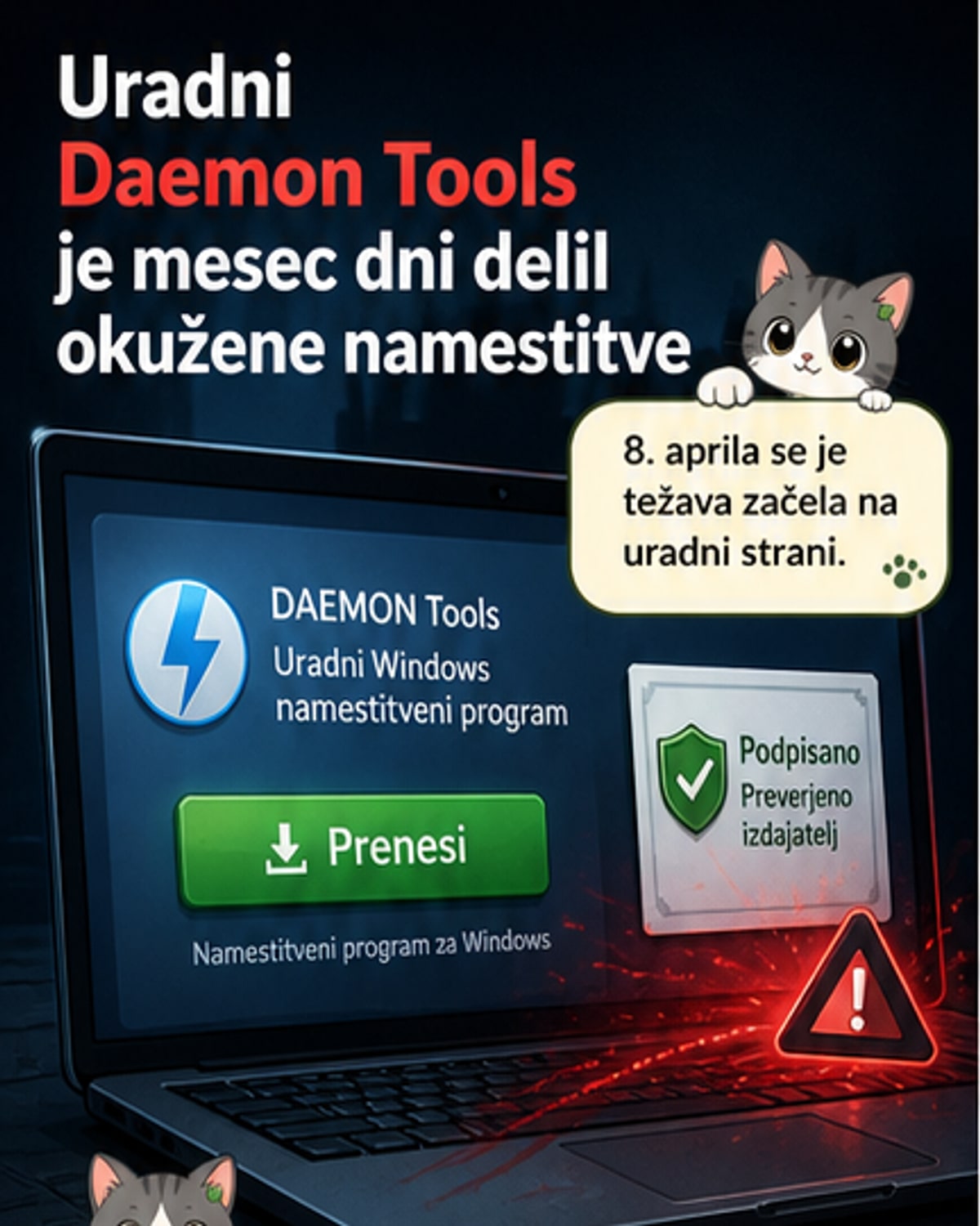 Uradni Daemon Tools nosi skriti virus