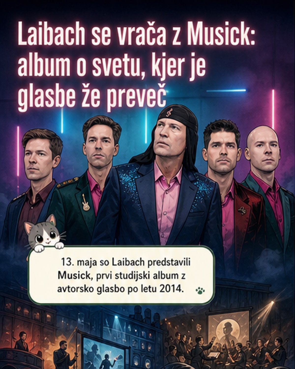 Laibach razmišlja o glasbi v času prenapolnjenosti