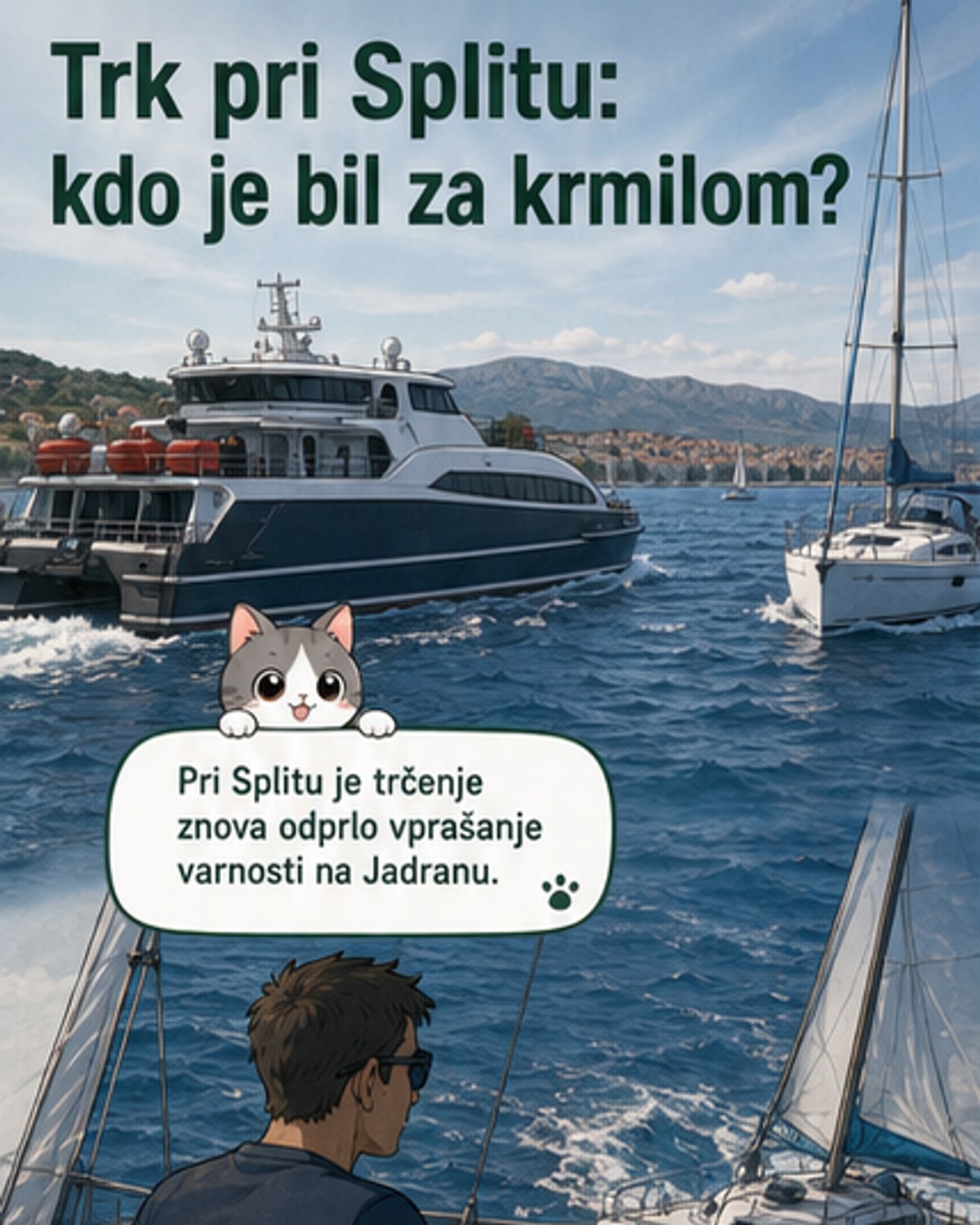 Umrl pri trčenju jadrnice pri Splitu