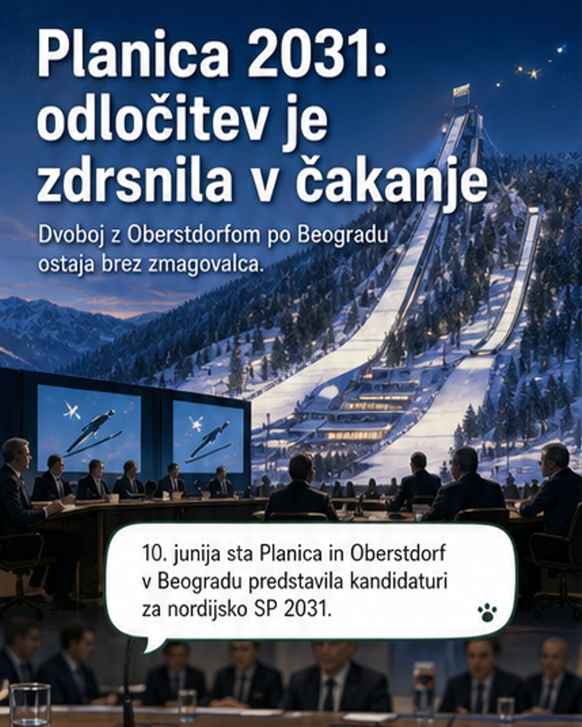Planica in Oberstdorf tekmujejo za SP 2031