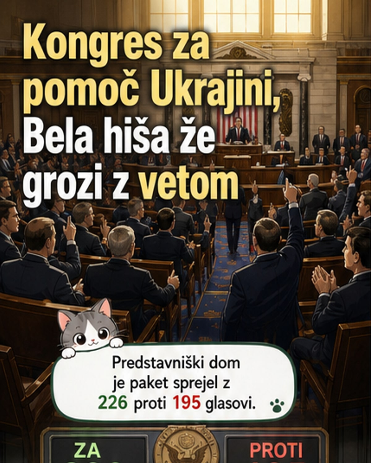 Kongres podprl novo pomoč Ukrajini