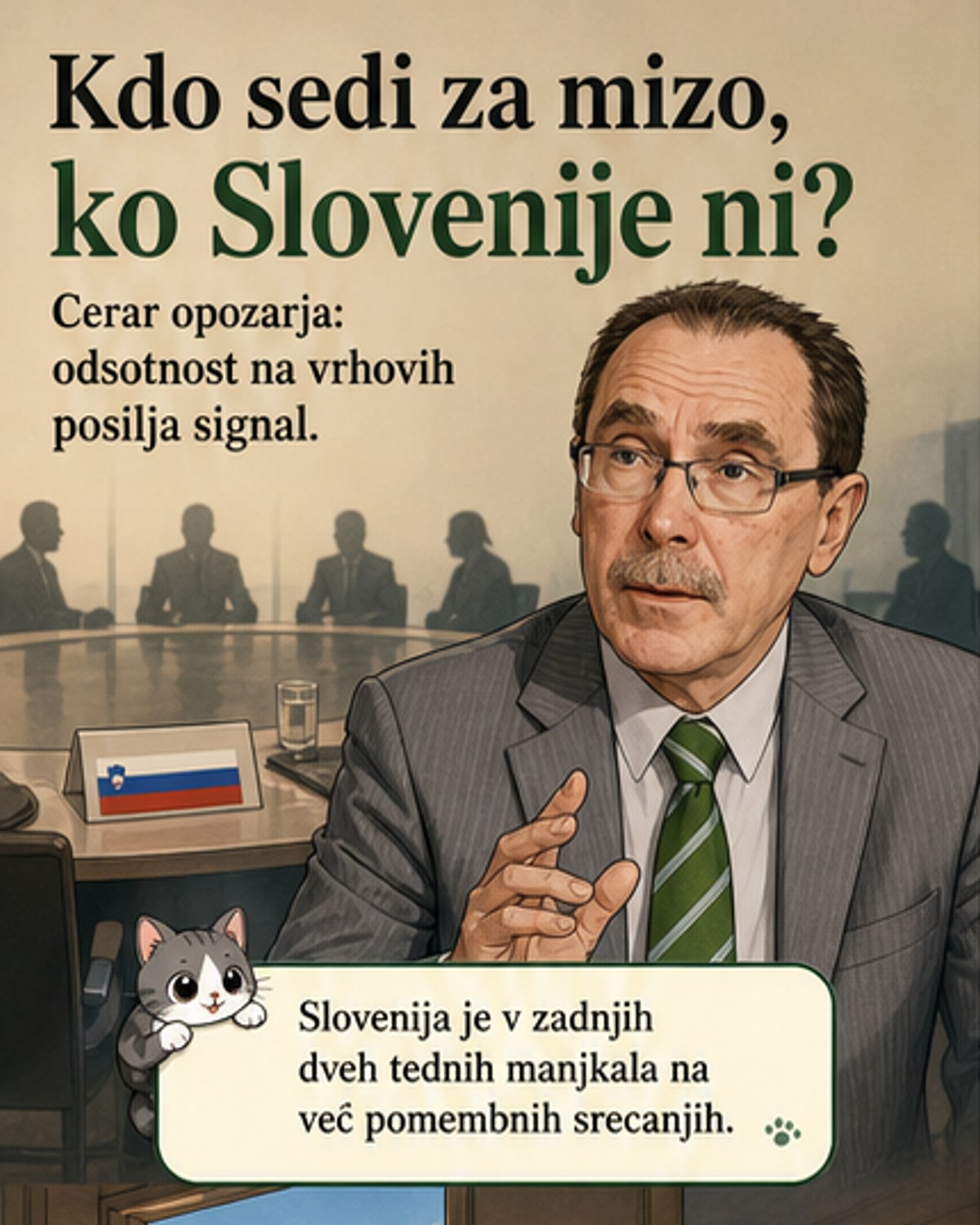 Slovenija manjka na ključnih srečanjih