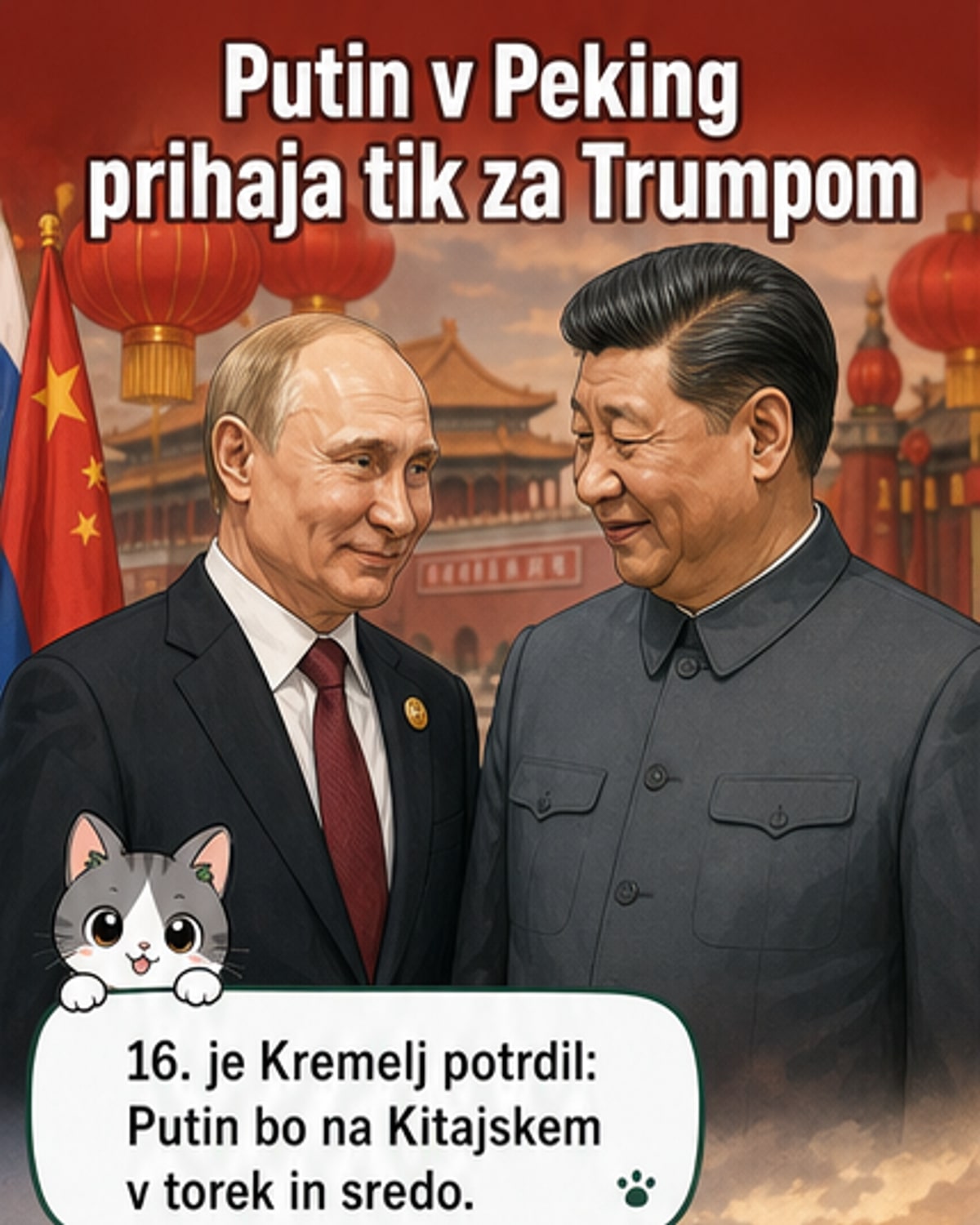 Putin na Kitajskem za novim strateškim dogovorom