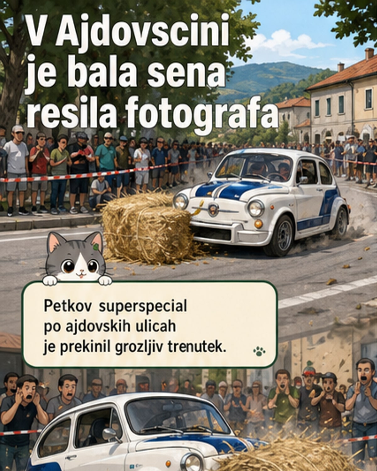 Fotografa odneslo v zrak na dirki