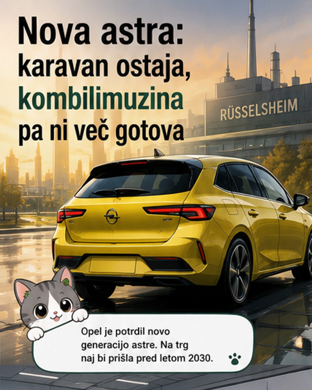 Nova astra na cesti: električna, hitreje polnjenje