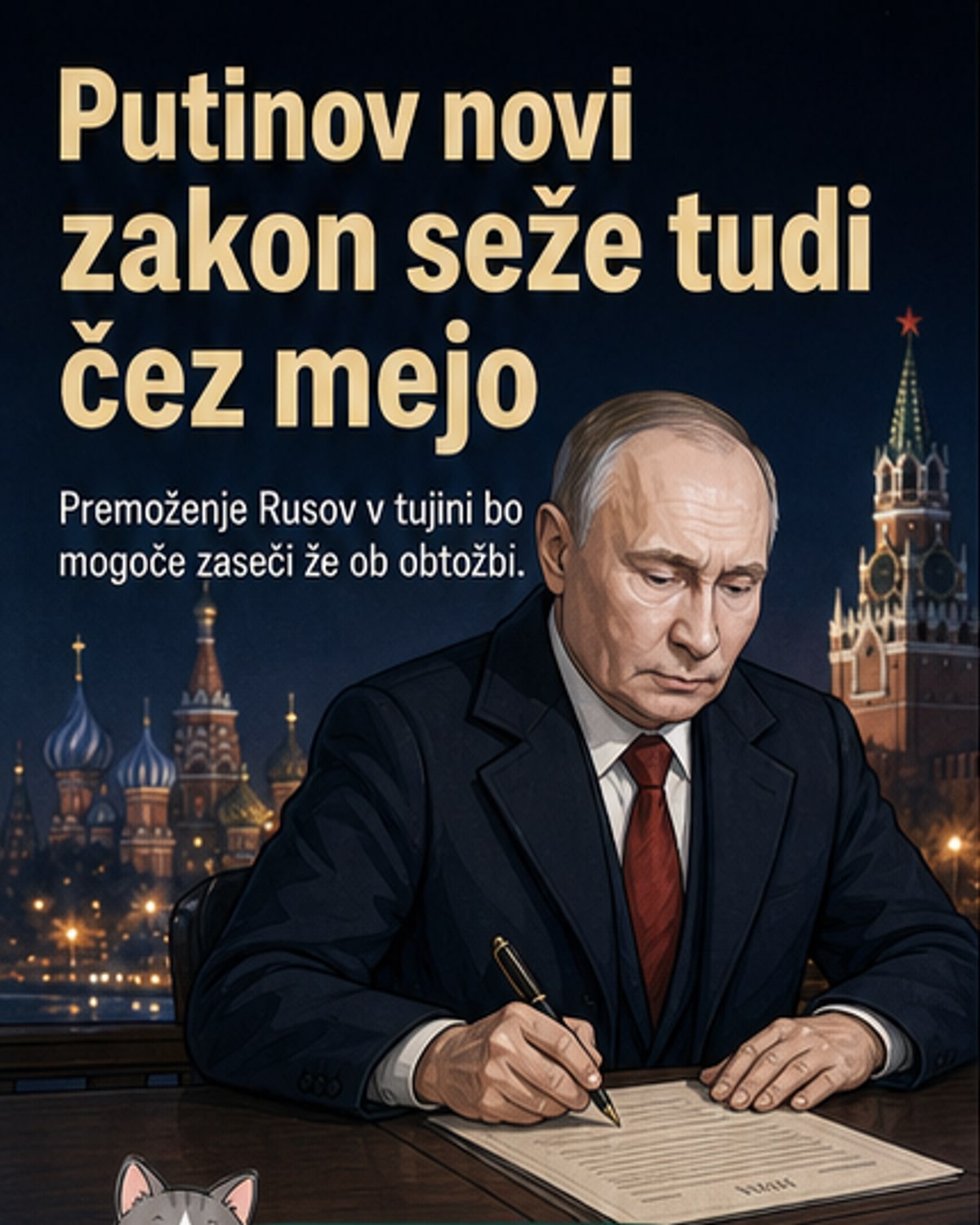 Rusija: Zaseg premoženja za kritike v tujini