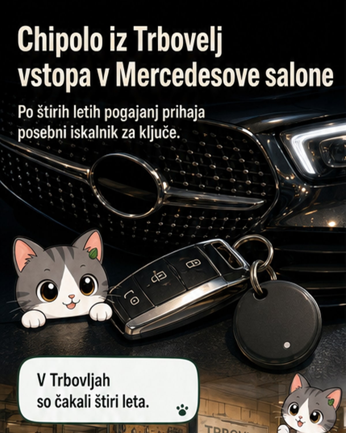 Chipolo zdaj sodeluje z Mercedes-Benzom