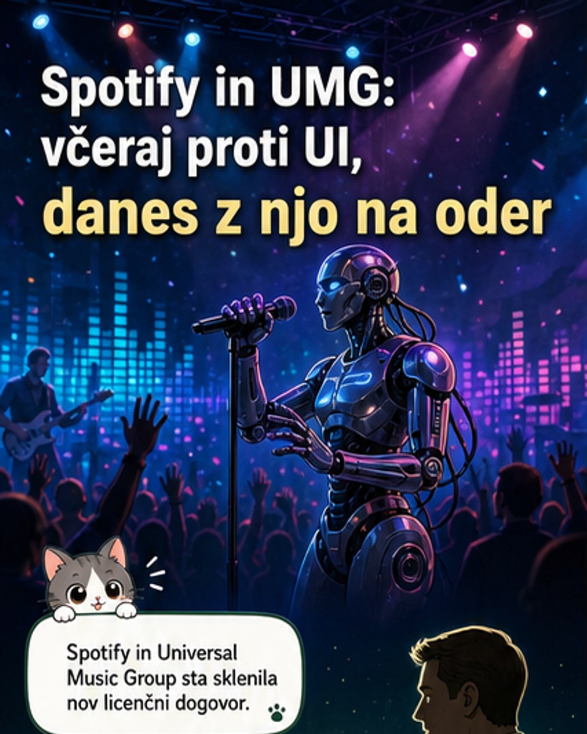 Spotify in UMG zdaj sodelujeta pri AI glasbi