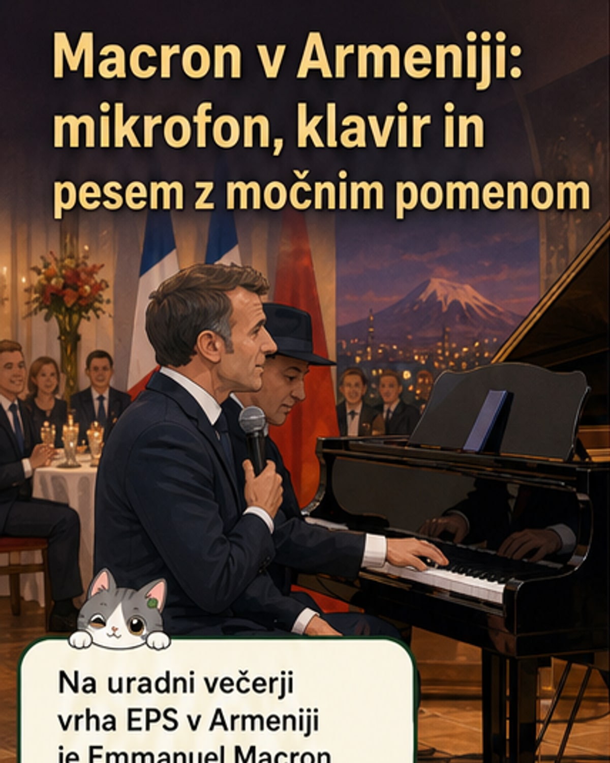 Macron zapel v Armeniji – simbolni žest