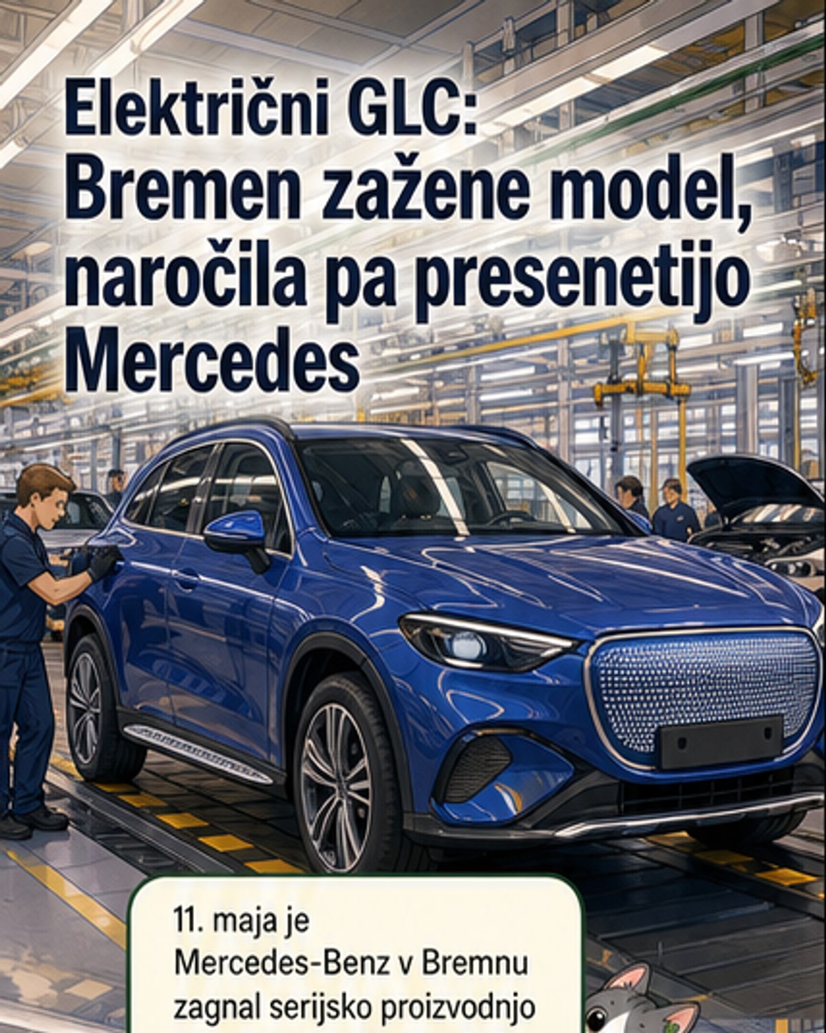 Mercedes zagnal serijo električnega GLC