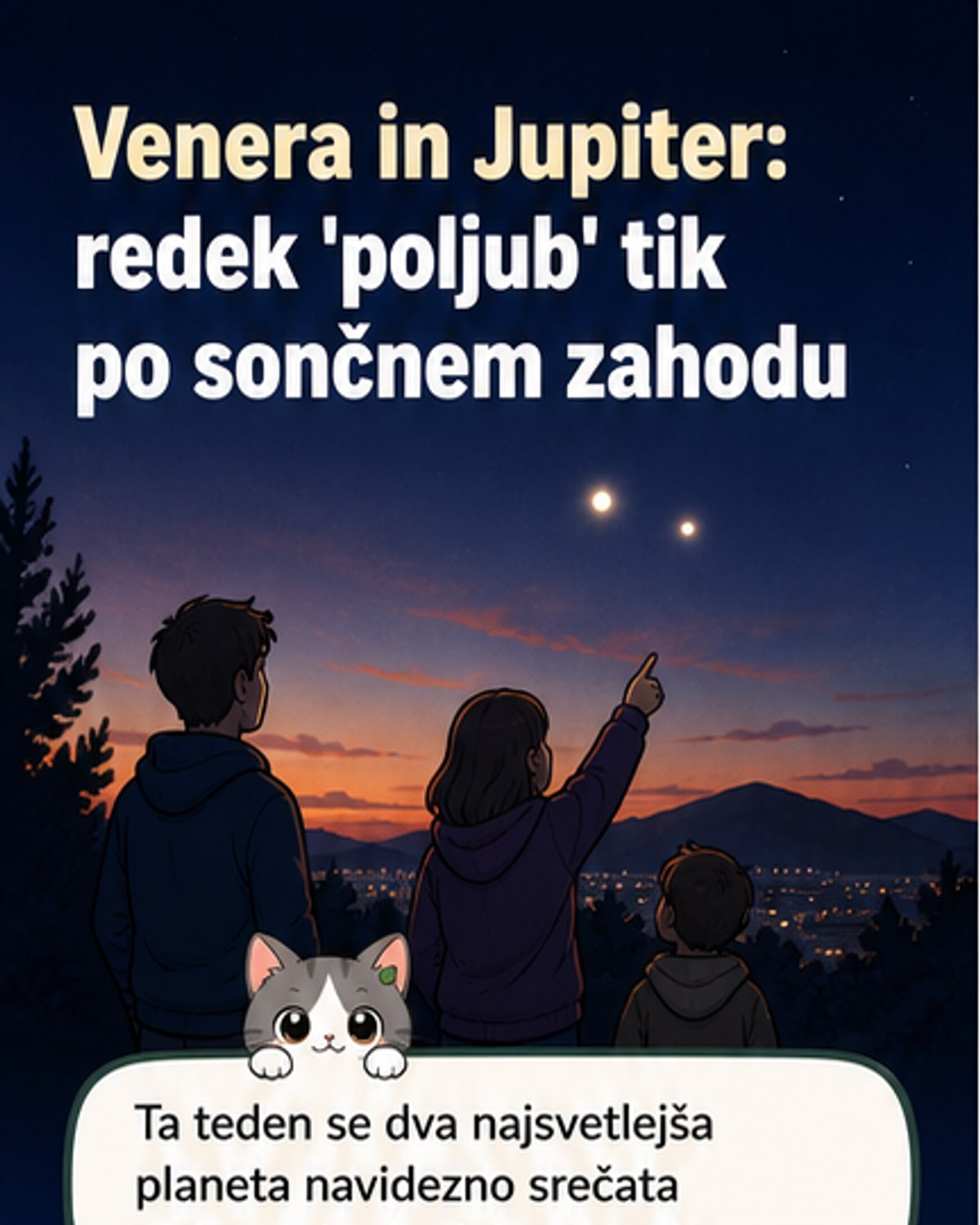 Kozmični 'poljub' Venere in Jupitra