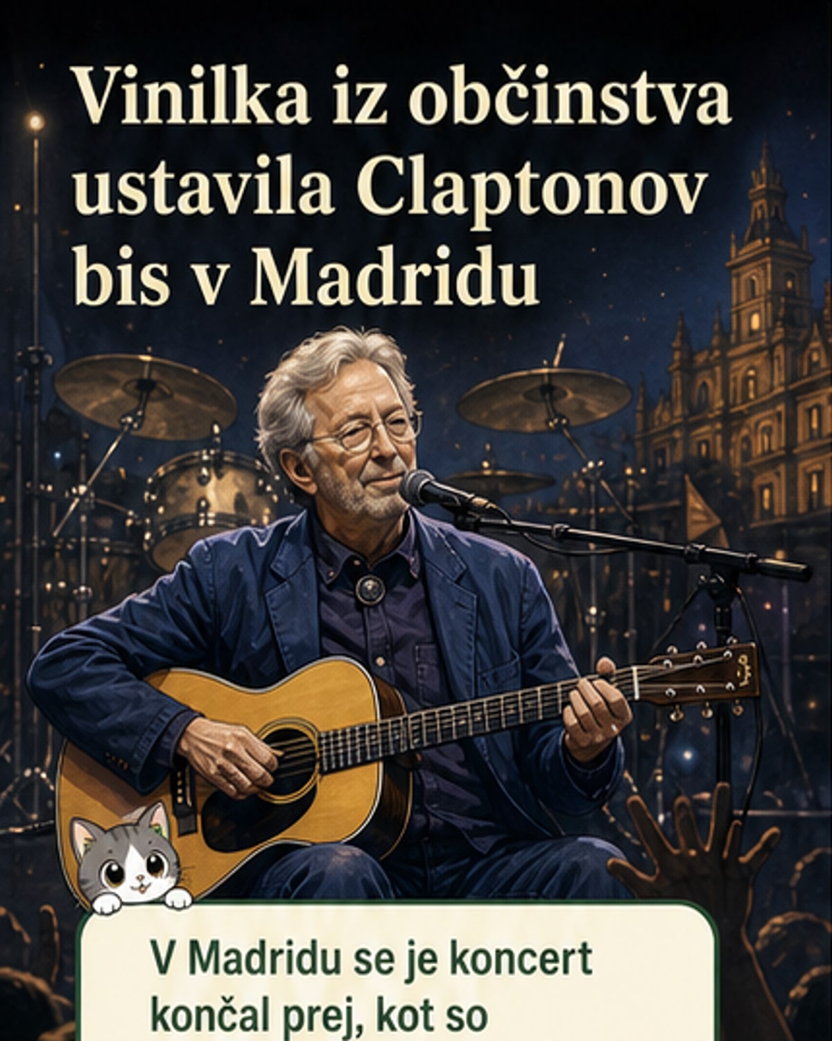 Clapton zadel vinil med koncertom