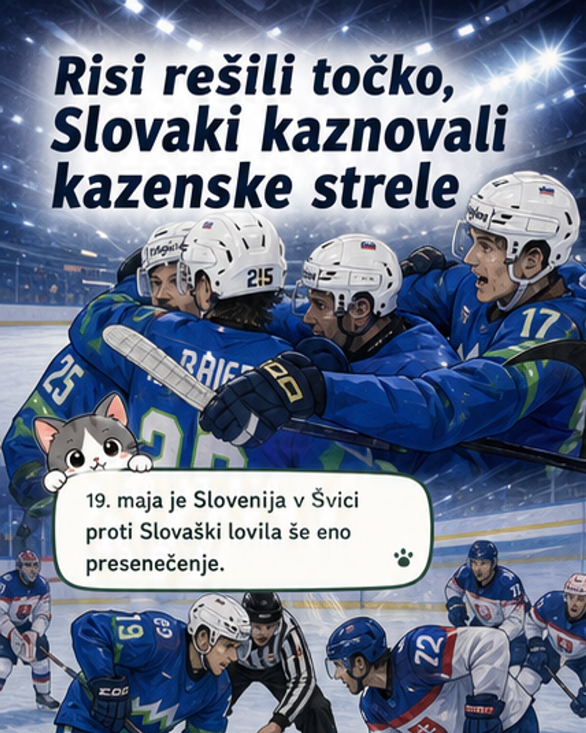 Slovenska reprezentanca izsilila podaljšek proti Slovaški