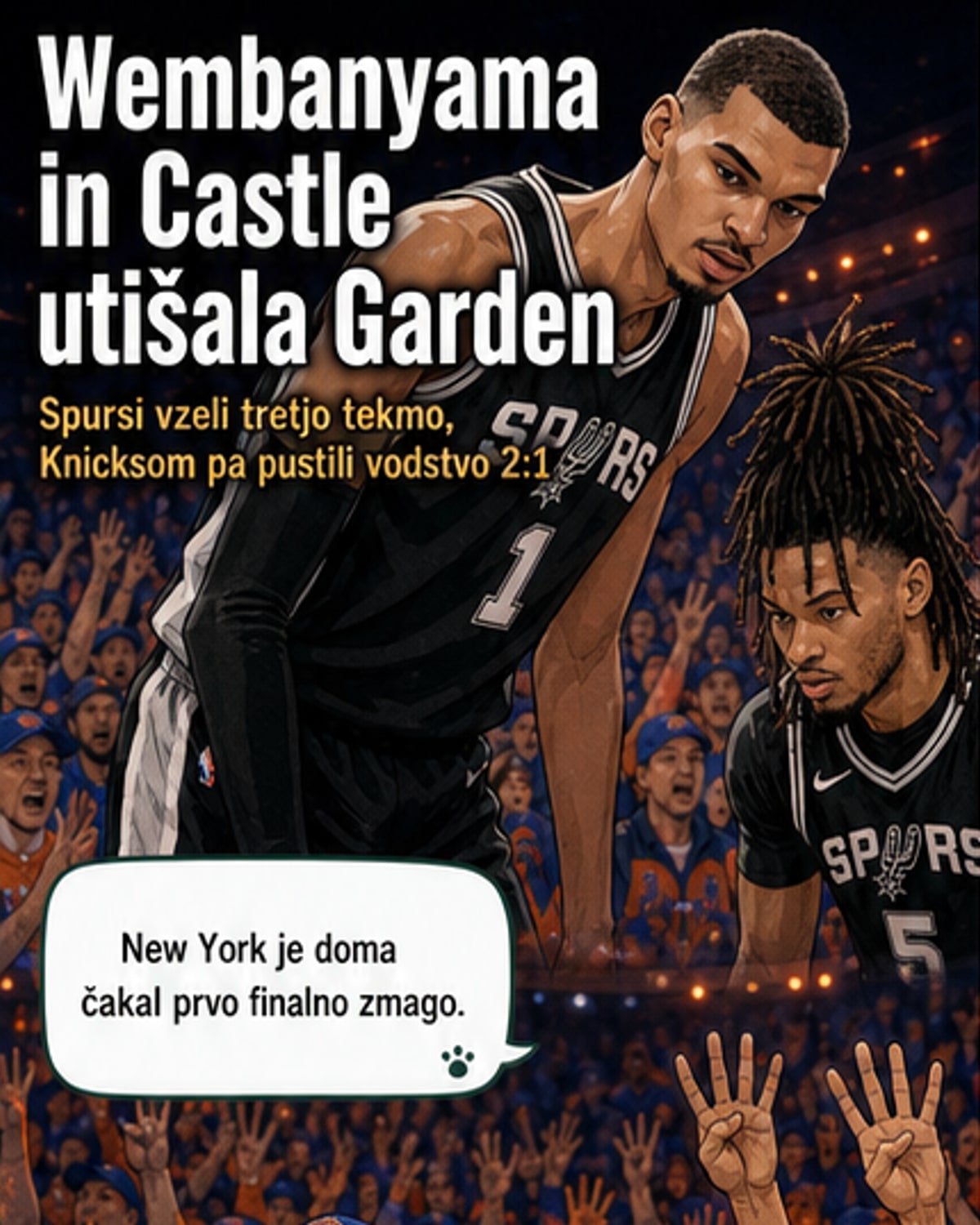 Spursi premagali Knicks v finalu