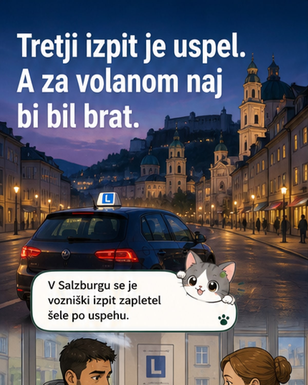 Na izpitu ni bil on, ampak brat