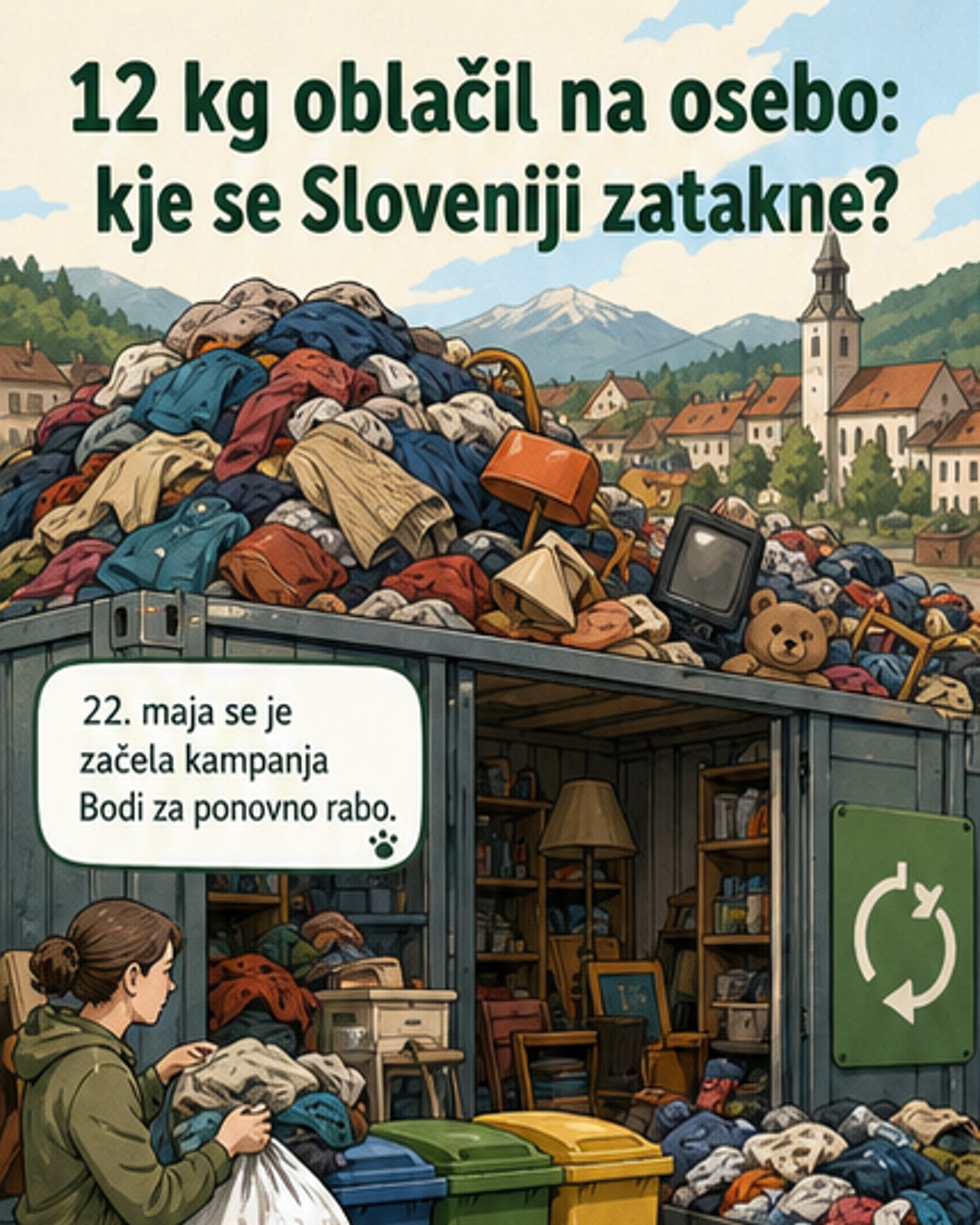 Letno zavržemo 12 kg oblačil na prebivalca