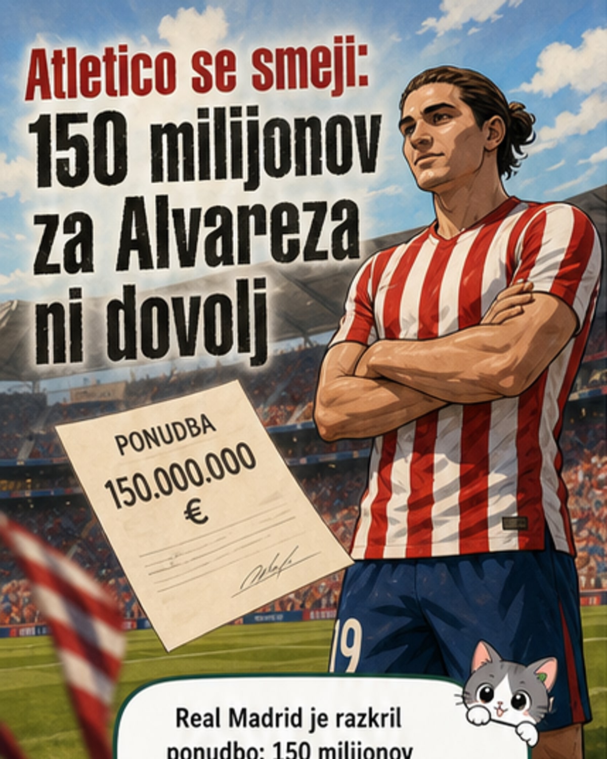 Atletico zavrnil 150M za Alvareza