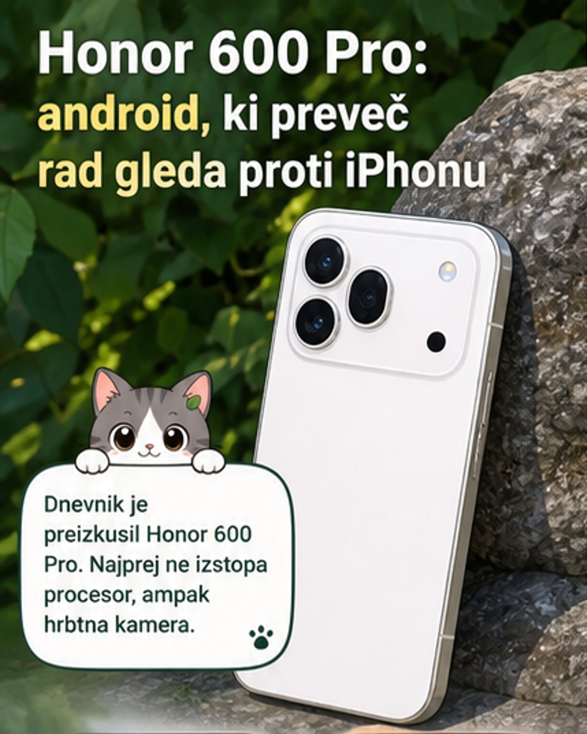 Honor 600 Pro: Android, ki oponaša iPhone