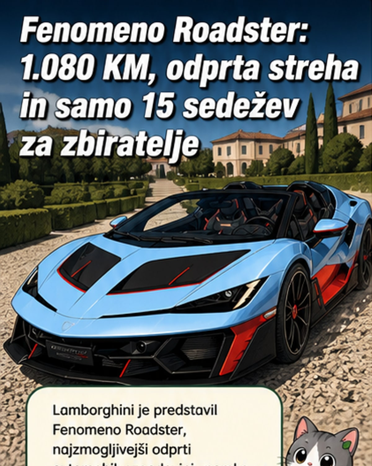 Lamborghini predstavil najmočnejši odprti avto