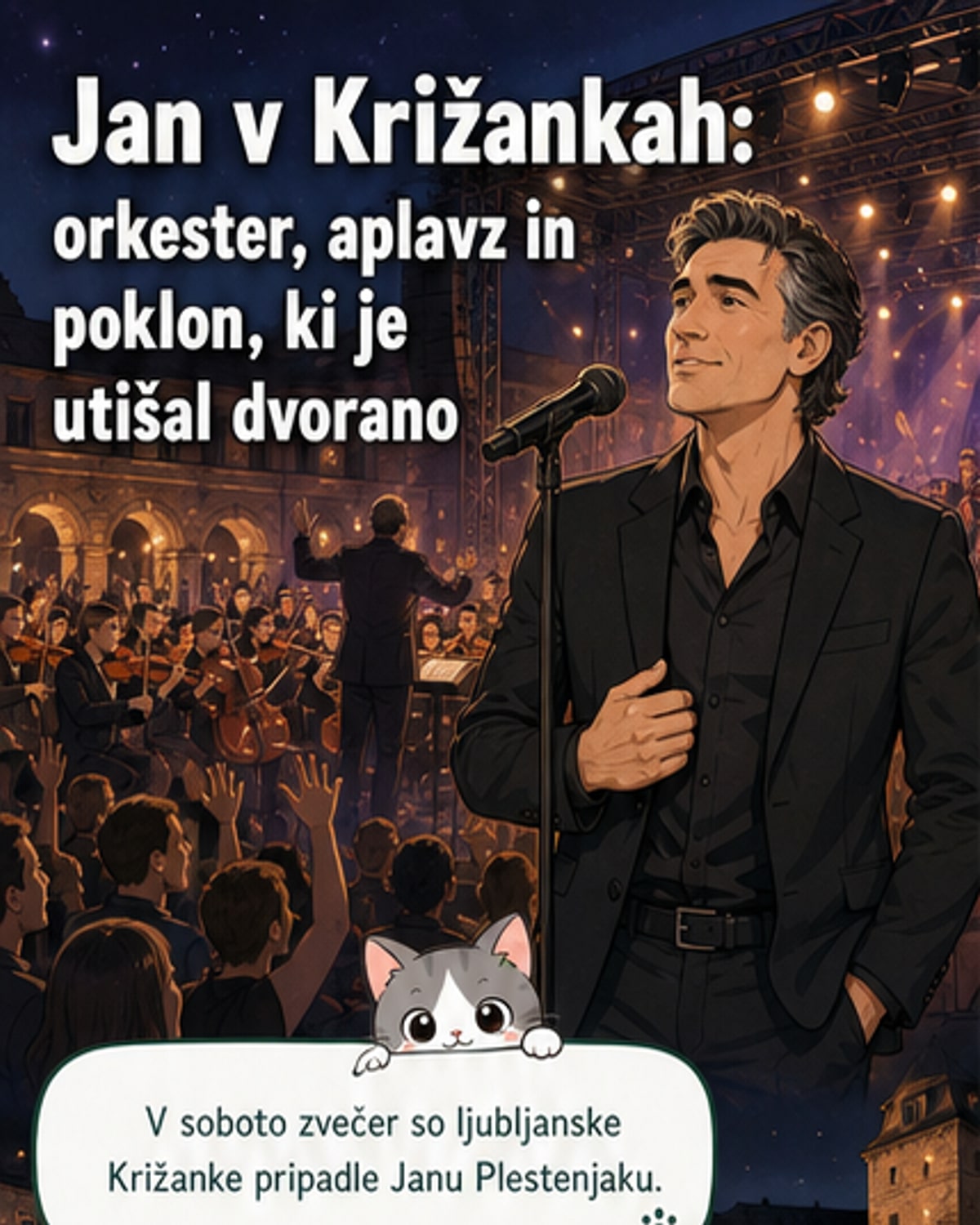 Jan s simfoničnim orkestrom ganil Križanke