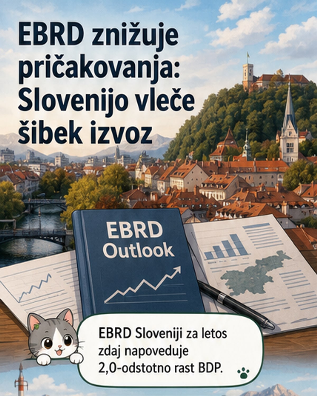 EBRD poslabšala napovedi za Slovenijo