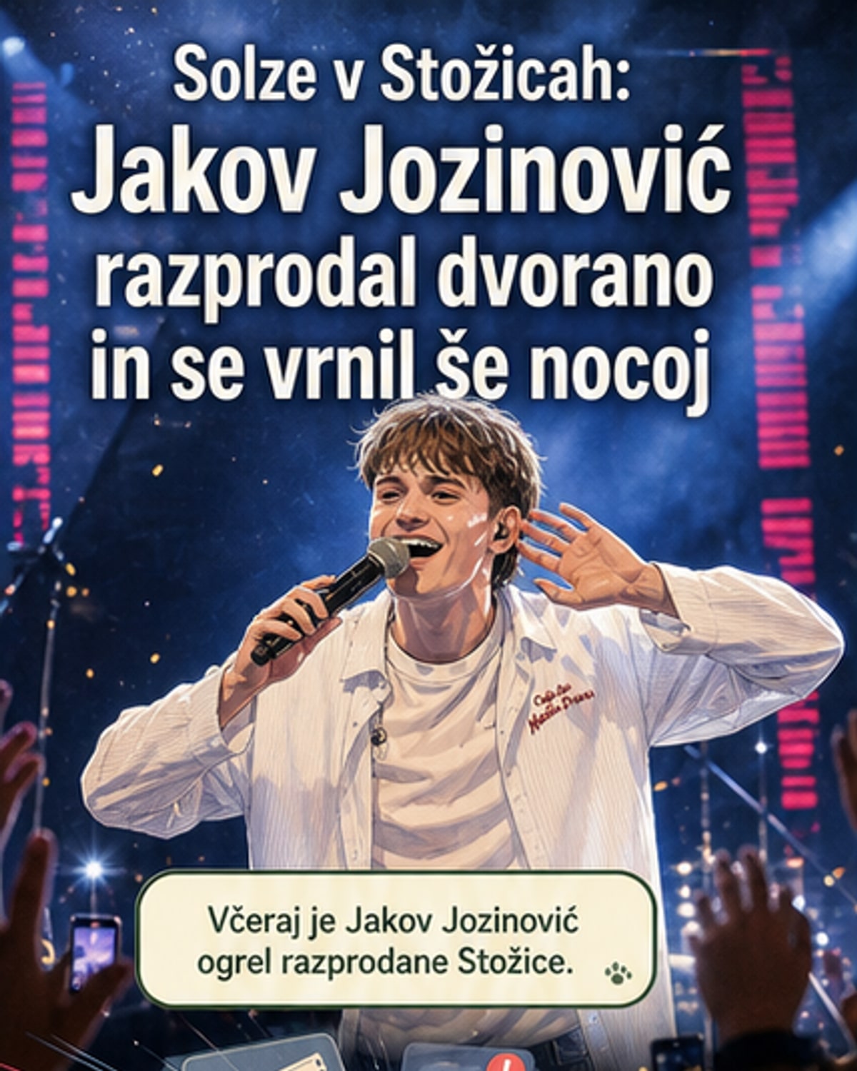 Jakov Jozinović razprodal Stožice v dveh minutah